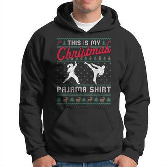 This Is My Christmas Pajama Taekwondo Ugly Sweater Hoodie - Thegiftio UK