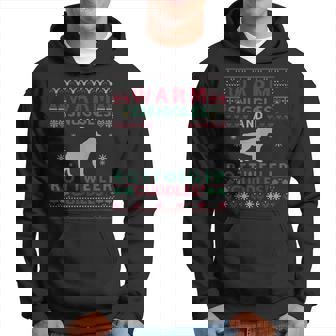 Christmas Rottweiler Dog Ugly Sweater Style Hoodie - Thegiftio