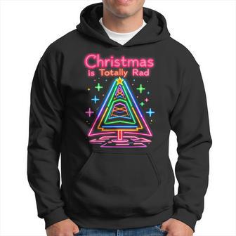 Christmas Is Totally Rad Xmas Tree Lights Party Hoodie - Thegiftio UK