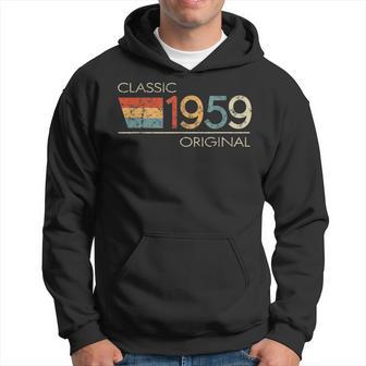 Classic 1959 Original Vintage Birthday Est Edition 1959 Hoodie - Thegiftio UK