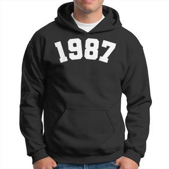 Classic 1987 Varsity Vintage College Style 37Th Birthday Hoodie - Thegiftio UK