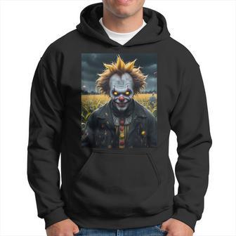 Clown Maléfique Un Champ De Maïs Monstre Sombre Horreur Effrayant Effrayant Sweat à capuche - Cadeauxyz