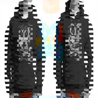 Colorful Skull And Crossbones Bad Rabbit Bunny Christmas Hoodie - Thegiftio UK