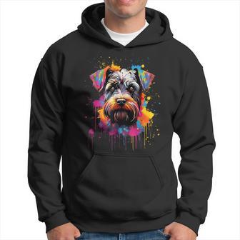 Colourful Miniature Schnauzer Dog Kapuzenpullover - Geschenkecke