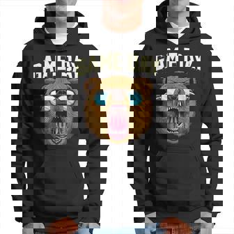 Cool Bear Football Game Day Iconic Fun Sports Graphic Hoodie - Monsterry