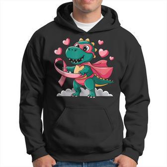 Cool Boys Wear Pink Trex Breast Cancer Awareness Kid Toddler Hoodie - Thegiftio UK