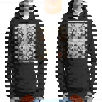 Cool Wolf Graphic Animal Photobooth Grey Timber Wolf Face Hoodie - Monsterry