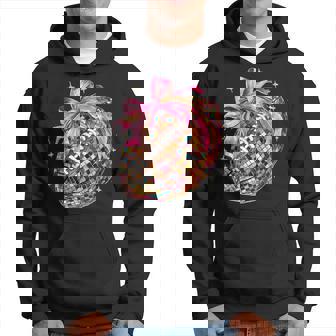 Coquette Bow Disco Football Game Day Touchdown Season Hoodie - Thegiftio