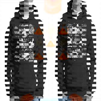 Coquette Bow Pumpkin Ghost Spooky Season Halloween Hoodie - Thegiftio UK
