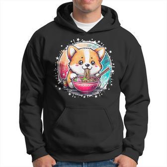 Corgi Dog Ramen Noodles Anime Cute Kawaii Manga Corgi Dog Kapuzenpullover - Geschenkecke