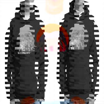 Coucher Du Soleil Cadeau Savane Safari Famille Des Éléphants Sweat à capuche - Cadeauxyz