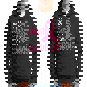 My Cousin Is A Survivor Breast Cancer Support Squad Hoodie - Thegiftio UK