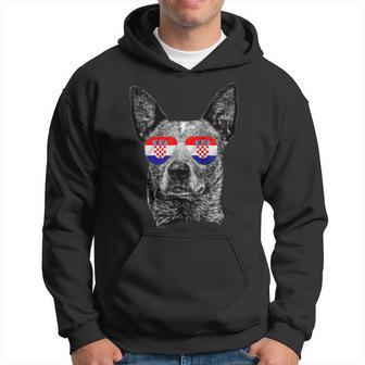 Croatia Dog Flag Sunglasses Football Soccer Lover Hoodie - Thegiftio UK