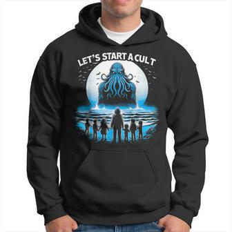 Cthulhu Lets Start A Cult Vintage Cosmic Horror Cthulhu Hoodie - Thegiftio UK