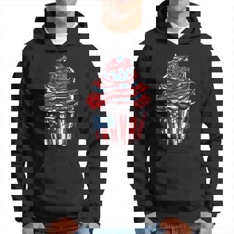 Cupcake American Flag 4Th Of July Baking Patriotic Baker Hoodie - Thegiftio UK