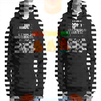 Cute Capybara Halloween Christmas Happy Hallothanksmas Hoodie - Monsterry