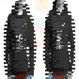 Cute Cardigan Welsh Corgi Dog Christmas Naughty Nice Tried Hoodie - Thegiftio