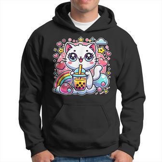 Cute Cat Boba Tea Bubble Tea Anime Kawaii Neko Idea Hoodie - Thegiftio UK