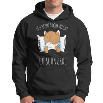 Cute Cat Pyjamas Ich Schnarche Nicht Ich Schnurre Kapuzenpullover - Geschenkecke