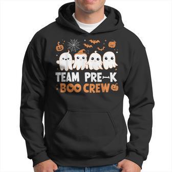Cute Ghosts Pre-K Boo Crew Teachers Halloween Party Team Hoodie - Thegiftio UK
