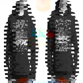Cute Gnomes Everything Is Fine Christmas Lunch Lady Crew Hoodie - Thegiftio UK