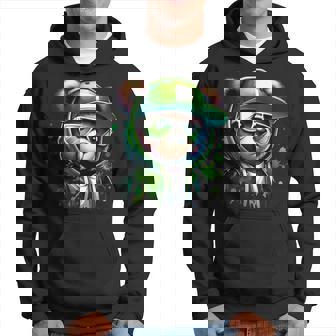 Cute Cute Hip Hop Bear Watercolor Teddy Bear Hoodie | Seseable UK