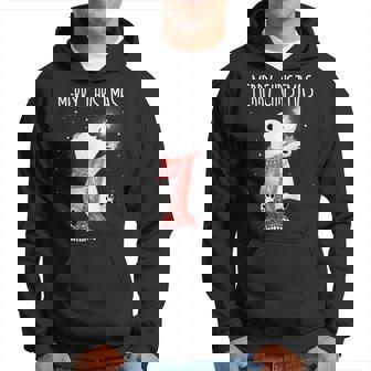 Cute Polar Bear Scarf Merry Christmas Xmas Holidays Hoodie - Monsterry