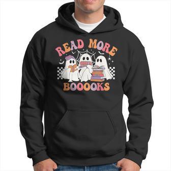 Cute Read More Booooooks Ghost Read More Books Halloween Hoodie - Thegiftio UK