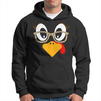 Cute Turkey Face Matching Family Costume Thanksgiving Day Hoodie - Thegiftio UK