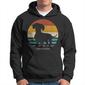 Dachshund Dachshund Dog Silhouette Retro Kapuzenpullover - Geschenkecke