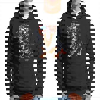 Dachshund Dog Usa America Flag 4Th Of July Hoodie - Seseable