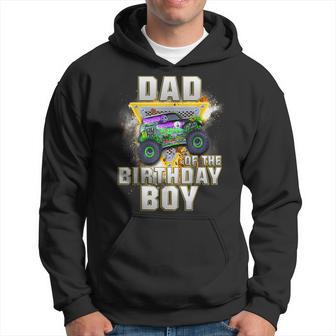 Dad Of The Birthday Boy Monster Truck Birthday Novelty Hoodie - Thegiftio UK