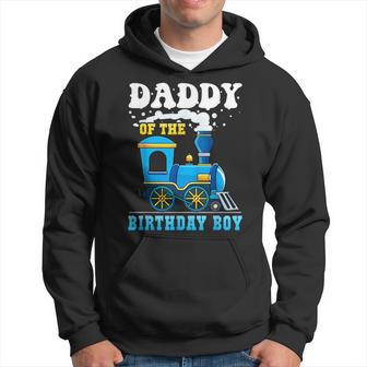Daddy Of The Birthday Boy Train Lover Party Family Matching Hoodie - Thegiftio UK