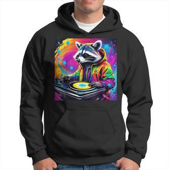Dancing Raccoon Psychedelic Music Festival Essential Graphic Hoodie - Thegiftio UK
