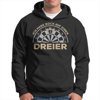 Dart Ich Habe Bock Auf Einen Dreier Retro Dart Kapuzenpullover - Geschenkecke