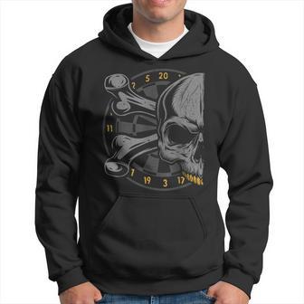 Dart Skull And Dartboard Retro Dart Kapuzenpullover - Geschenkecke