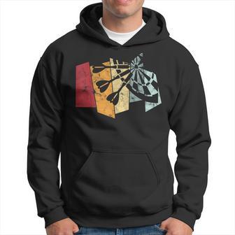 Dart Sport Retro Dart Arrow Vintage Bullseye Darter Hoodie - Thegiftio UK
