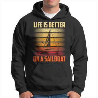 Das Leben Ist Besser Auf Einem Sailboat Kapuzenpullover - Geschenkecke