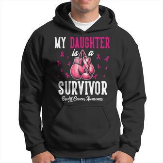 My Daughter Is A Survivor Of Support Breast Cancer Awareness Hoodie - Thegiftio UK