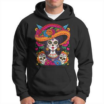 De Los Muertos La Catrina Sugar Skull Kapuzenpullover - Geschenkecke