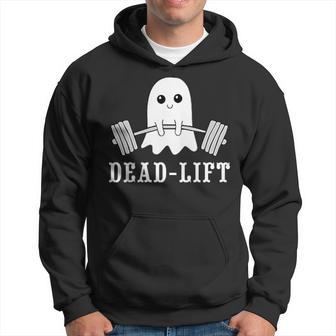 Dead Lift Ghost Gym Halloween Weight Lifting Workout Pocket Hoodie - Thegiftio UK