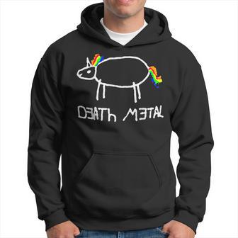 Death Metal Regenbogen Einhorn Metal S-Xxl Kapuzenpullover - Geschenkecke