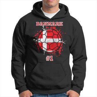 Denmark 1 Soccer Ball Flag Football Fan Jersey Hoodie - Thegiftio UK