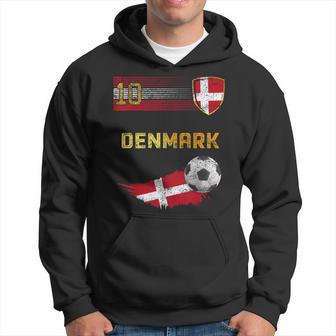 Denmark Football Pride Danish Flag Football Retro Jersey Kapuzenpullover - Seseable