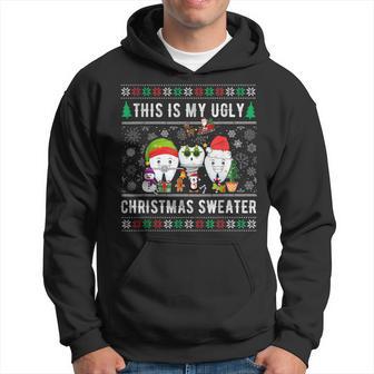 Dentist Santa Th Sweater This Is My Ugly Christmas Dental Hoodie - Thegiftio UK