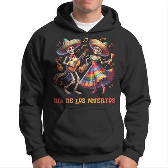 Dia De Los Muertos Dancing Skeletons Guitar Day Of The Dead Hoodie - Thegiftio UK