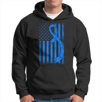 Diabetes Awareness Month Flag Blue Ribbon T1d Type 1 Hoodie - Thegiftio UK