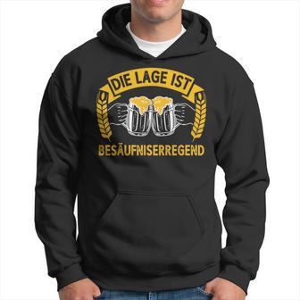 Die Lage Ist Besäufniserregend Sauf Bier German Kapuzenpullover - Seseable