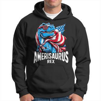 Dinosaur 4Th Of July Amerisaurus T Rex Hoodie - Thegiftio UK