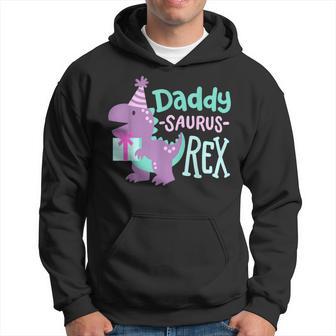 Dinosaur Birthday Daddy Saurus T Rex Family Matching Party Hoodie - Thegiftio UK